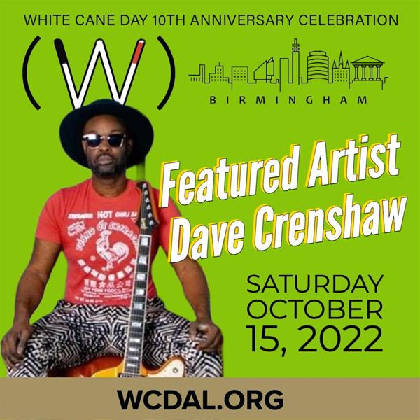 Dave Crenshaw is the guest performer at white cane day.